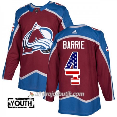 Barn Ishockey Colorado Avalanche Tröja Tyson Barrie 4 Adidas 2017-2018 Burgundy Röd USA Flag Fashion Authentic Barn Ishockey Colorado Avalanche Tröja Tyson Barrie 4 Adidas 2017-2018 Burgundy Röd USA Flag Fashion Authentic